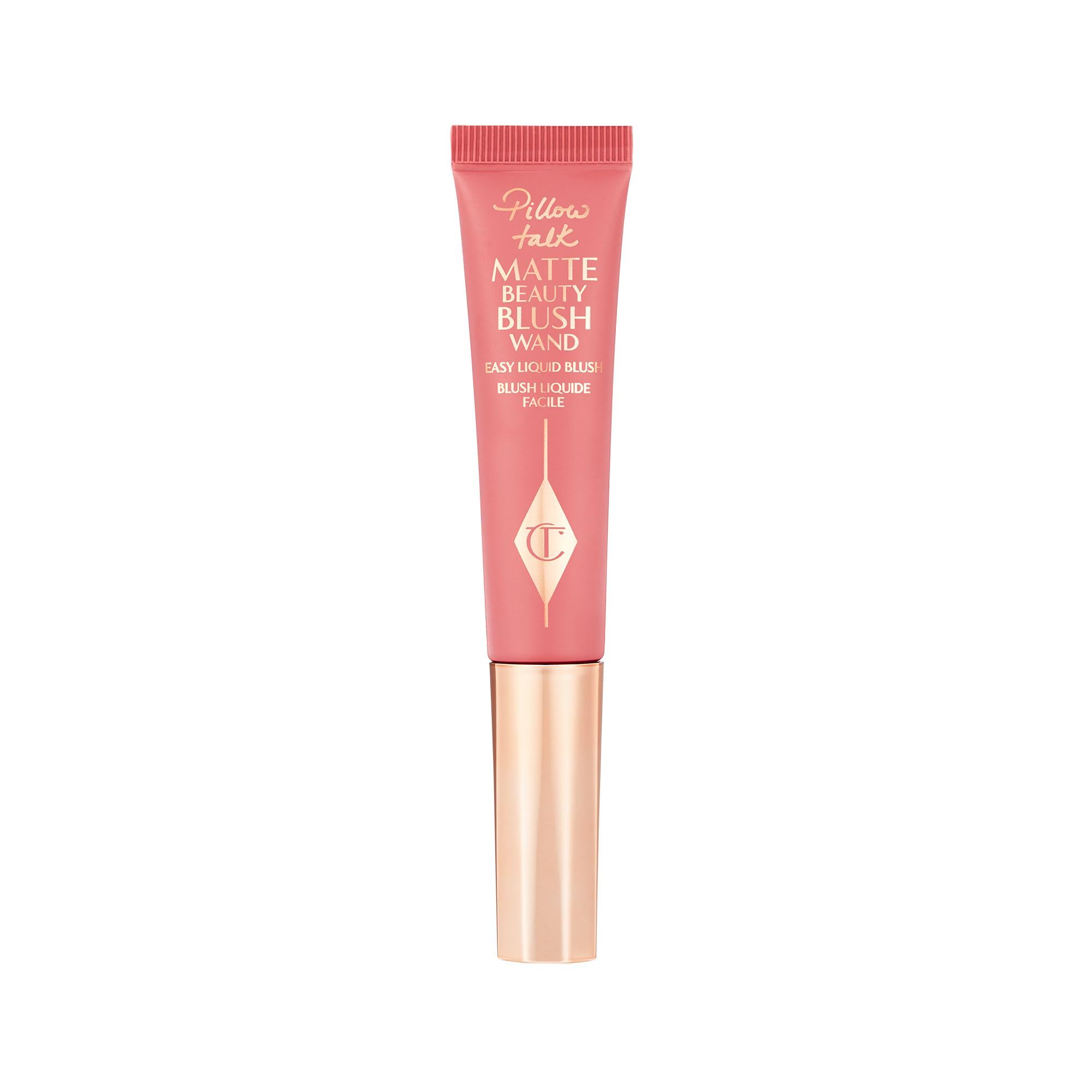 Charlotte Tilbury Pillow Talk Matte Liquid Blush Wand - Matte Blush for Cheeks with Cushion Applicator - Infused with Lumi-Blur Technology for a Light-Reflecting, Soft-Focus Effect - Pillow Talk