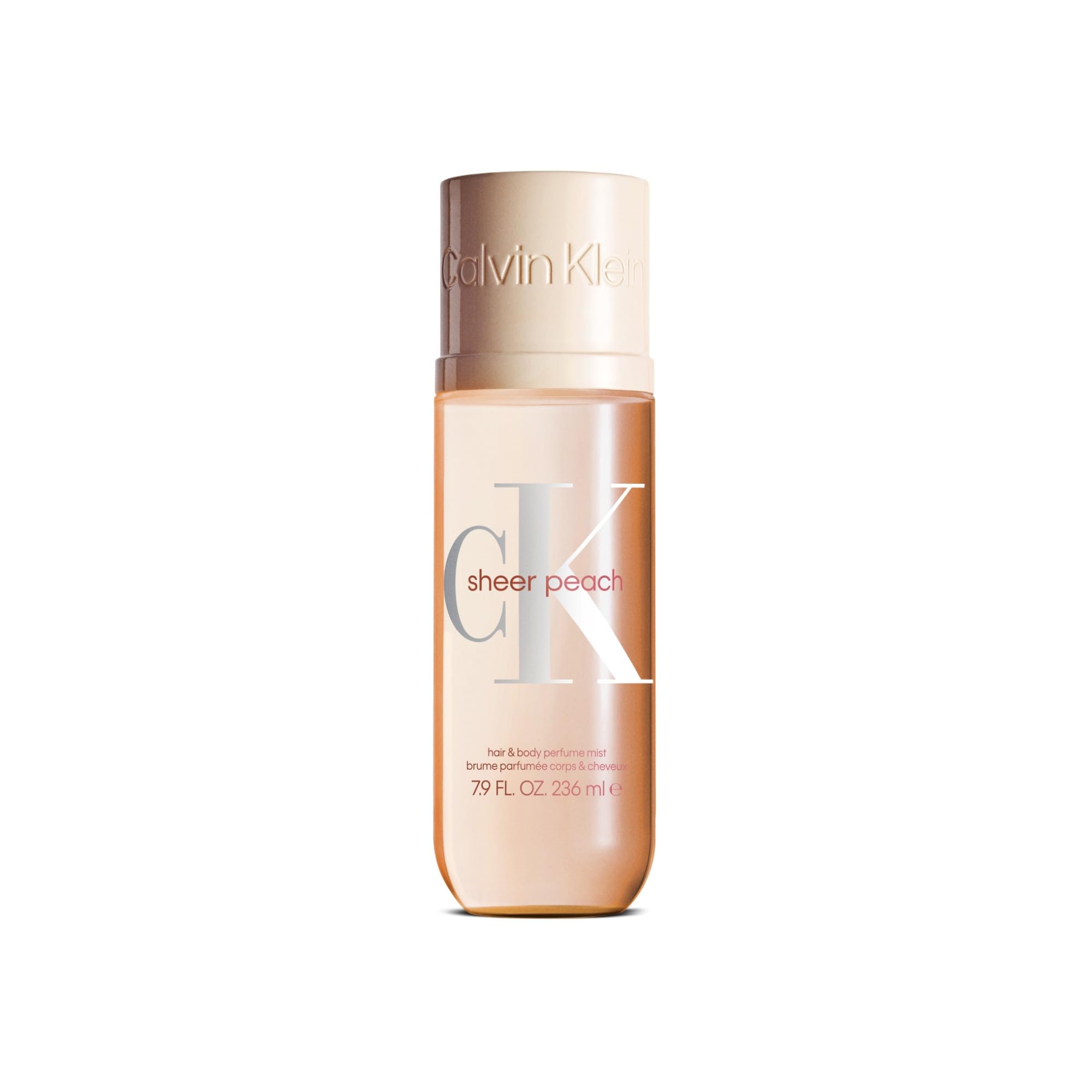 Calvin Klein CK Sheer Peach Hair & Body Mist – Fruity Unisex Perfume – With Notes of Peach Nectar Accord, Waterlilies, & Musk