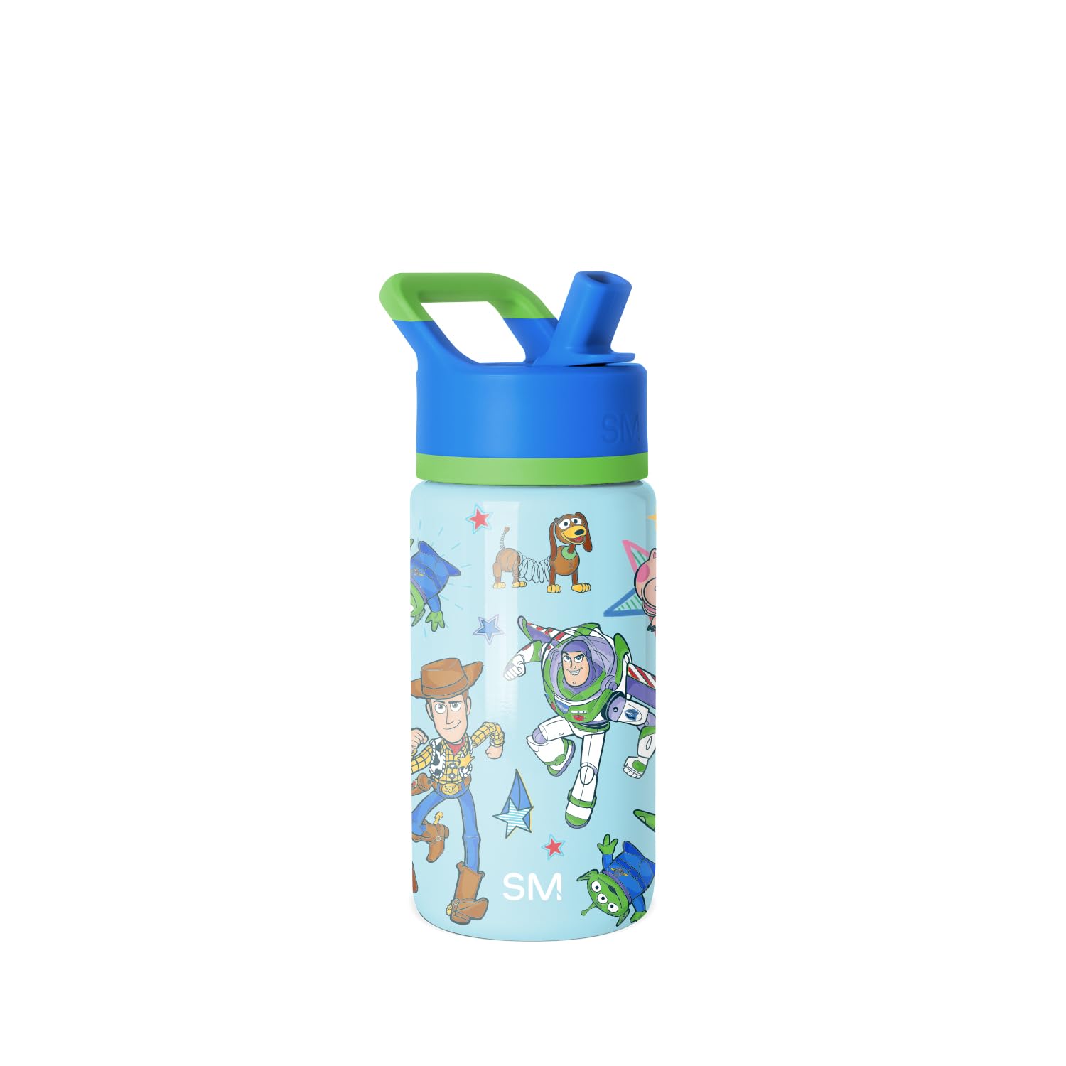Simple Modern Kids Summit Water Bottle with Straw Lid | Disney Toy Story 14oz Stainless Steel Cup Insulated Tumbler for Boys, Girls, School | Buzz and Woody Adventures