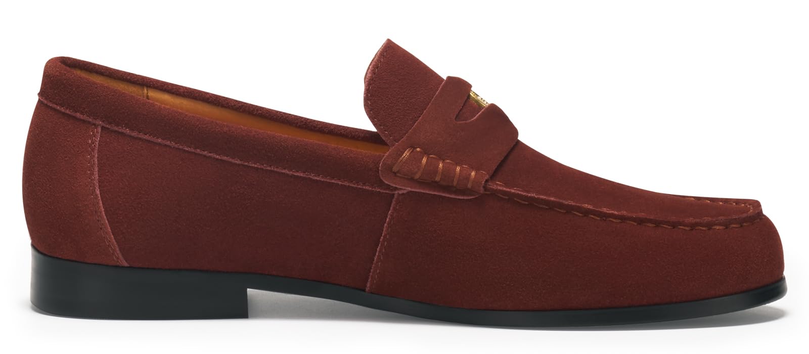 Journey West Suede Slip-on Penny Loafers Shoes for Men Brown US 8.5