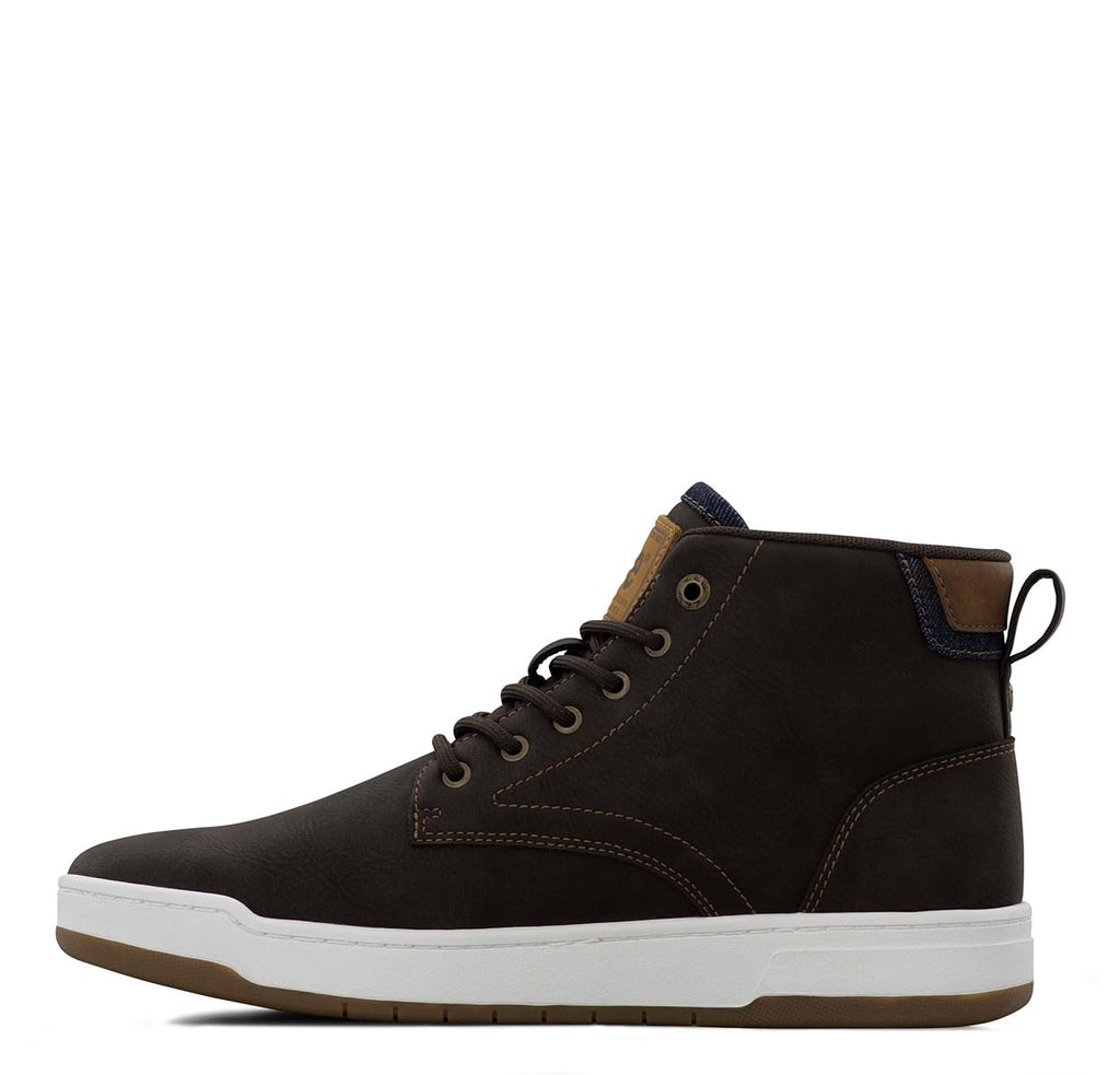 Lee | Spencer Sneaker for Men | Comfortable Denim Men's Shoe | Everyday Men Footwear, Black Coffee/Navy Denim/British Tan, 9