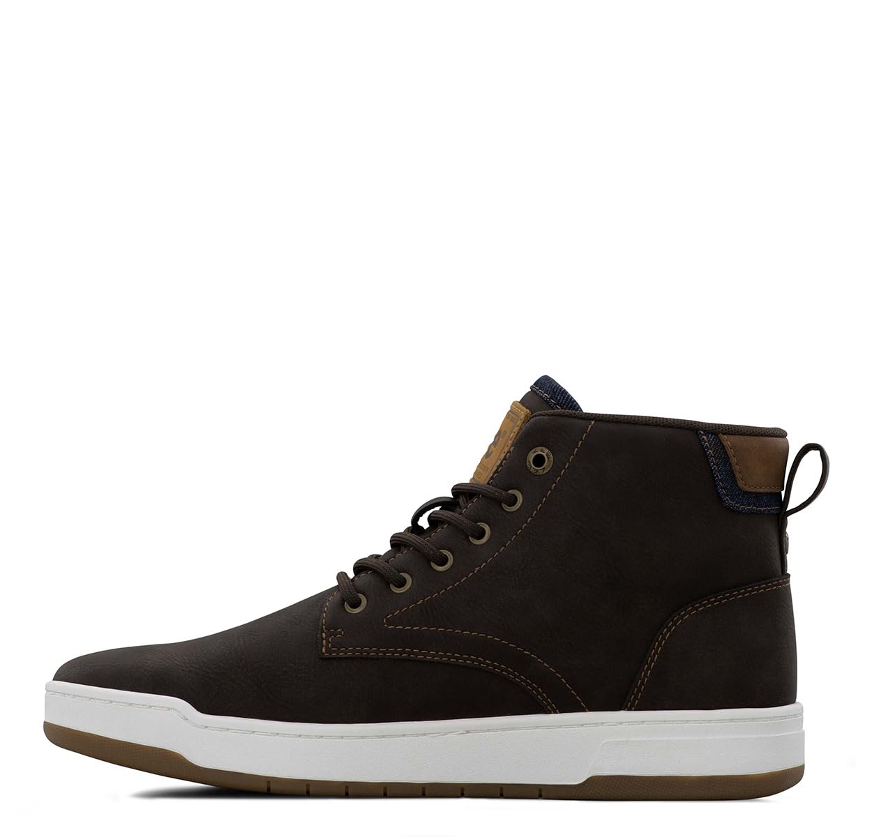 Lee | Spencer Sneaker for Men | Comfortable Denim Men's Shoe | Everyday Men Footwear, Black Coffee/Navy Denim/British Tan, 9