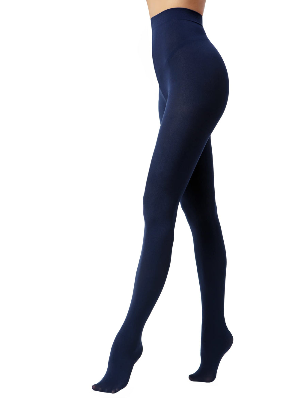 EVERSWE Women's 80 Den Soft Opaque Tights, Women's Tights (S/M, Navy)