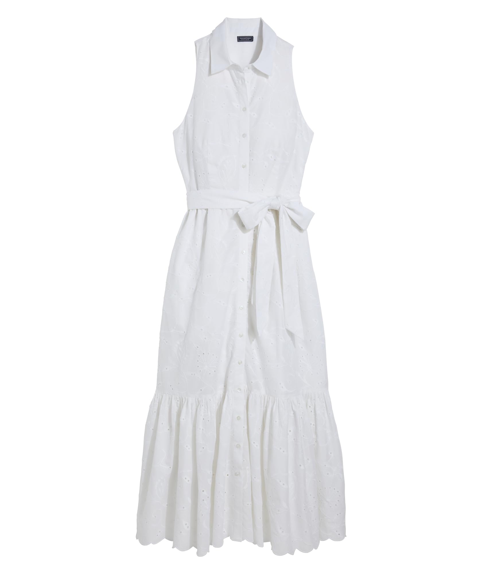 vineyard vines Vanessa Eyelet Shirtdress, White, 2