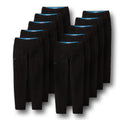 LULY YANG DSP Men's Performance Stretch Pants, L (Pack of 10) Black