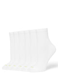 HUE Women's Mini Crew Sock 6 Pair Pack, Mini Crew Socks for Women, White