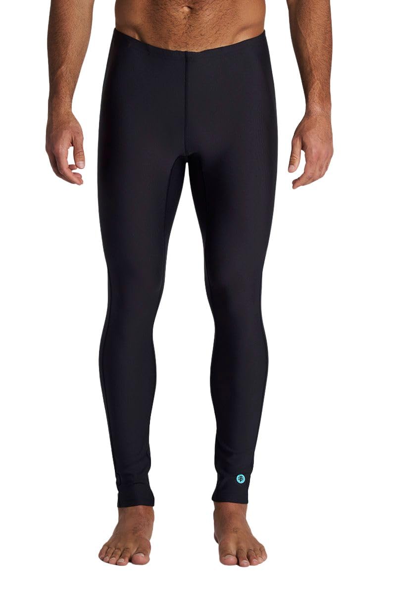 Men's Swim Tights - UPF 50+ Sun Protection - Deep Water in Black