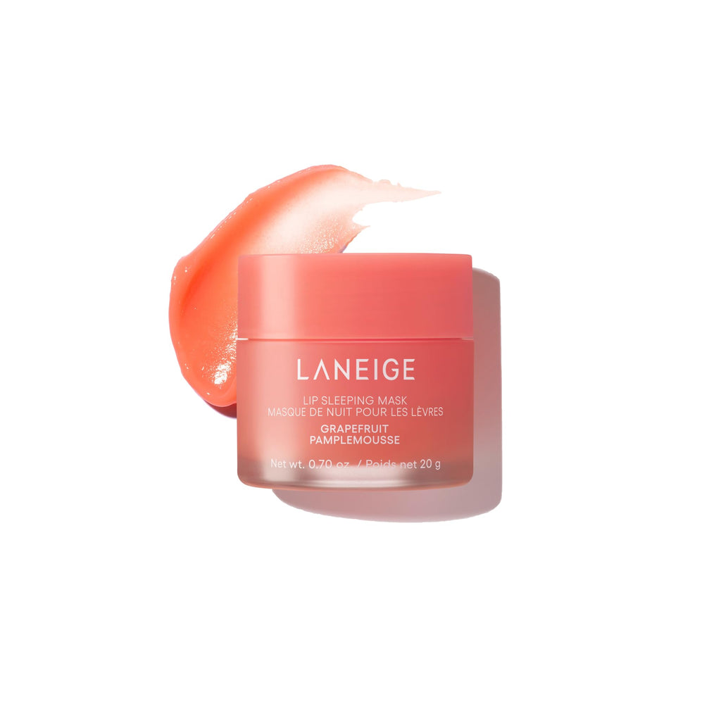 LANEIGE Lip Sleeping Mask: Hydrating & Nourishing Korean Overnight Lip Treatment Mask with Shea Butter, Vitamin C & Murumuru, Antioxidants For Flaky, Dry Lips | Korean Skin Care, Grapefruit