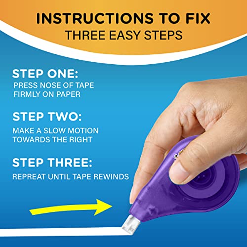 BIC Wite-Out Brand EZ Correct Correction Tape, 39.3 feet, 4-Count Pack of White Correction Tape, Fast, Clean and Easy to Use Tear-Resistant Tape Office or School Supplies