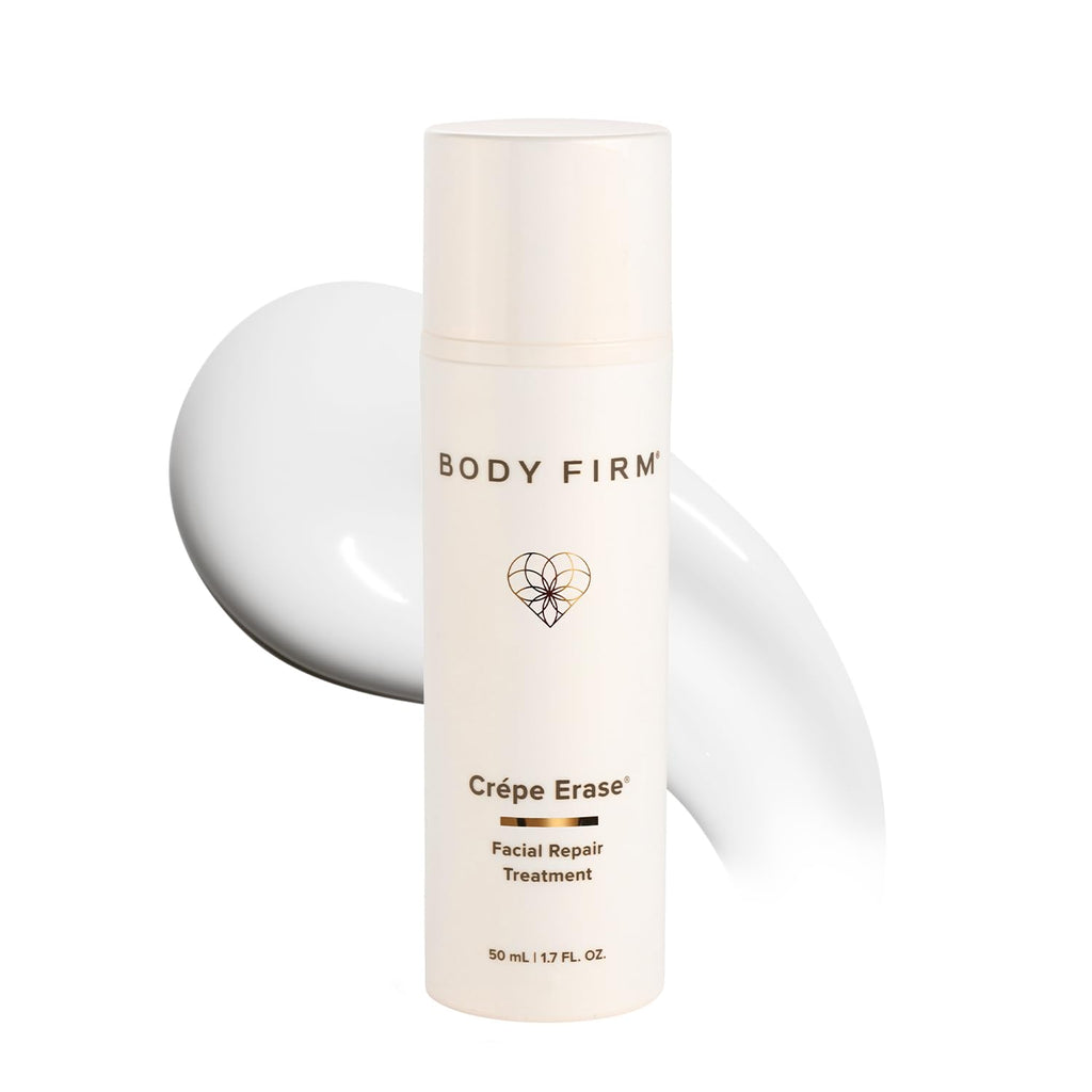 Body Firm Crepe Erase Facial Repair Treatment, Anti Aging Face Moisturizer With Shea Butter, Collagen, Vitamin E, Neck Firming Cream for Wrinkles and Fine Lines, Original Citrus, 1.7 FL Oz