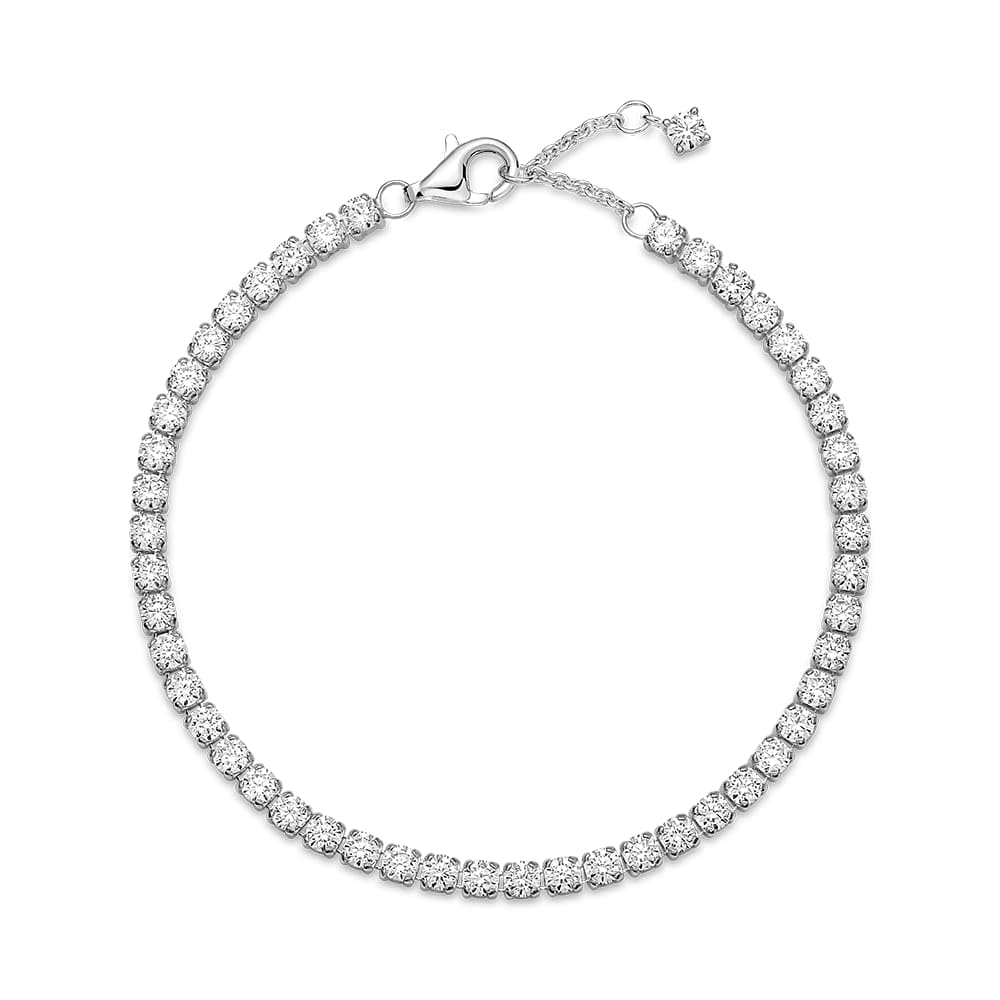 PANDORA Sparkling Tennis Bracelet - Sterling Silver & Cubic Zirconia Bracelet for Women Timeless Collection - Gift for Her - 20 cm, No Gift Box