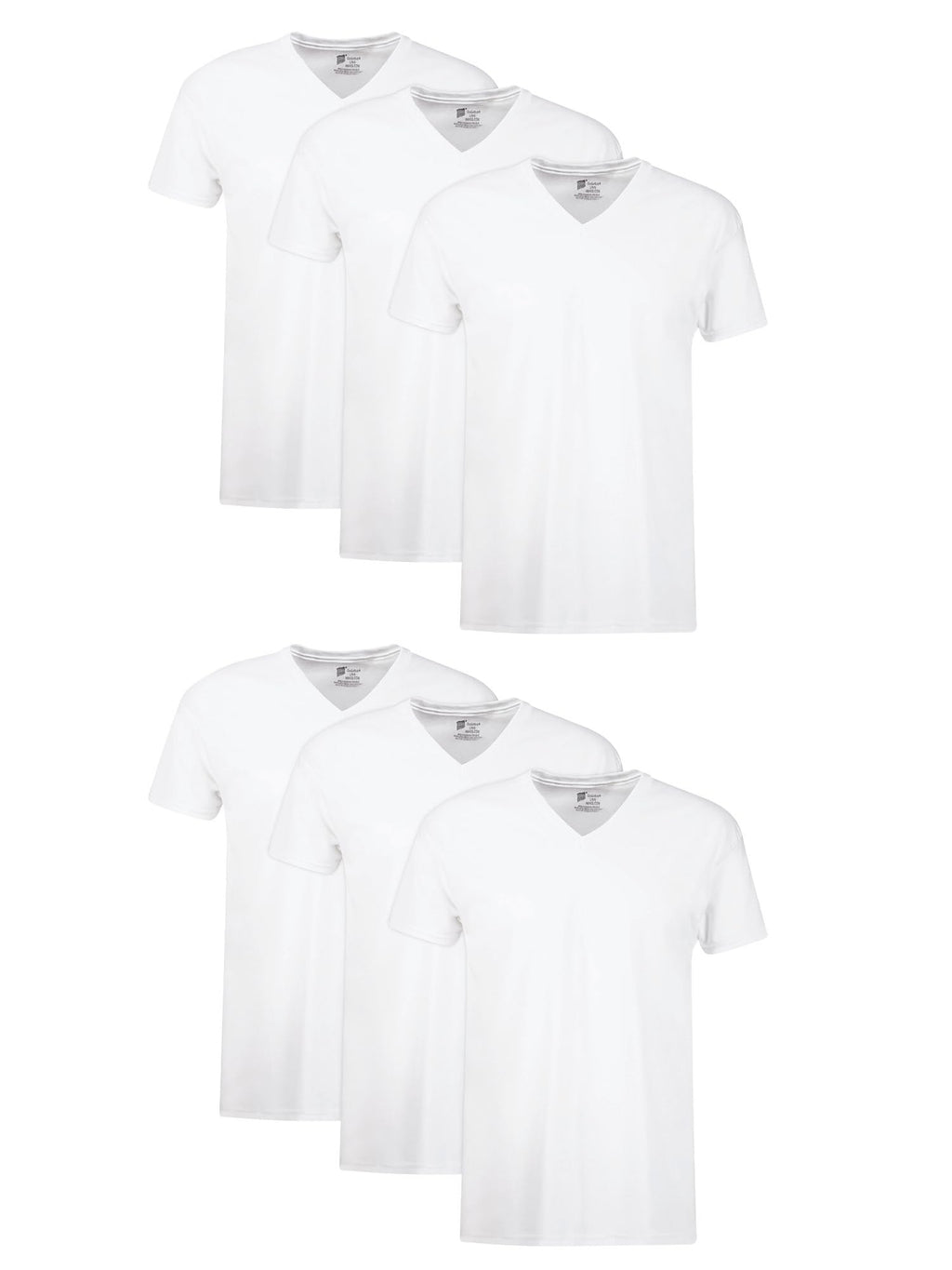 Hanes Mens Cotton, Moisture-wicking V-neck Tee Undershirts, Multiple Packs And Colors, White, Large US