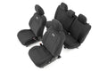 Rough Country Neoprene Seat Covers for Toyota Tacoma (2016-2023) - Waterproof, UV Resistant, Foam Padded, F/R Seat Cover Set
