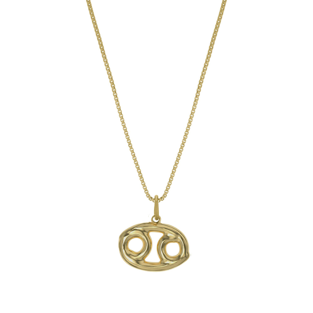 James Michelle Bubble Zodiac Necklace for Women – 3-Year Color Guarantee – Waterproof, Non-Tarnish, Hypoallergenic, Gold PVD Coated – Great for Beach, Wedding, Gifts – Cancer, 18” Adjustable Chain