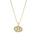 James Michelle Bubble Zodiac Necklace for Women – 3-Year Color Guarantee – Waterproof, Non-Tarnish, Hypoallergenic, Gold PVD Coated – Great for Beach, Wedding, Gifts – Cancer, 18” Adjustable Chain