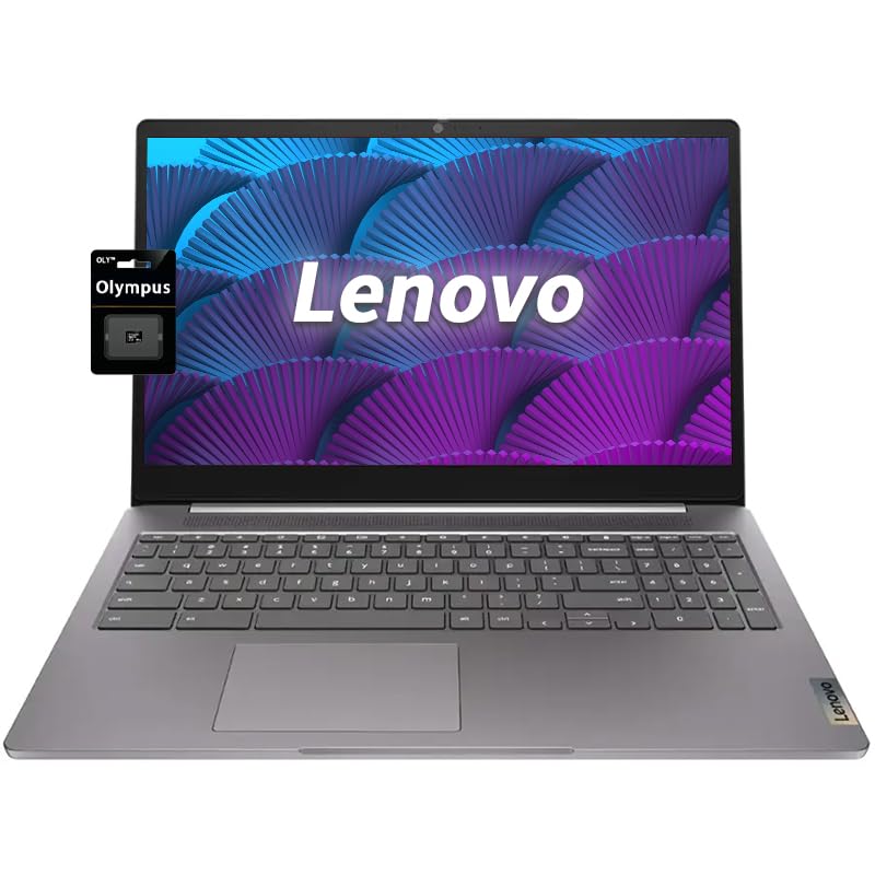 Lenovo 15.6"FHD Chromebook-Intel Quad-Core N4120(> N4020)4GB RAM,320GB Storage,(64GB eMMC+256GB SDCard),Home & Student Laptop,with Privacy camera,Wi-Fi6,HDMI1.4,Chrome OS,Long Battery Life,Artic Grey