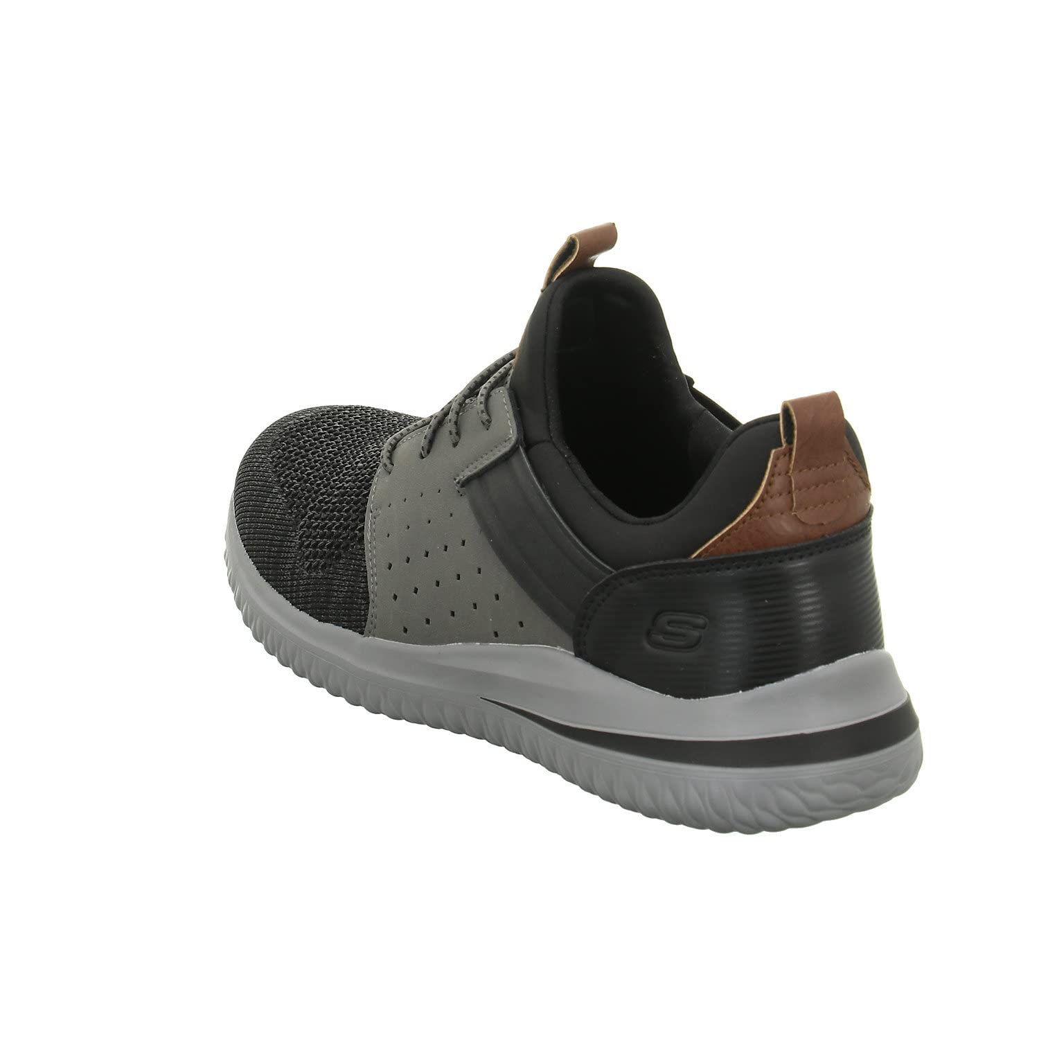 Skechers Men's Delson 3.0, Black/Grey, 13