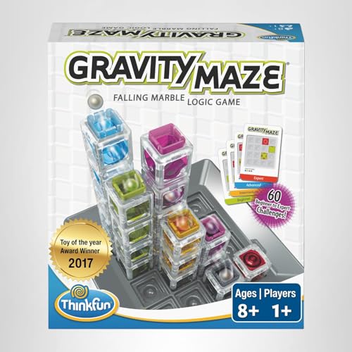 ThinkFun Gravity Maze - Falling Marble Logic Game - Challenging STEM Toy for Kids 8-12 - Gravity Marble Maze - Brain-Building Fun - Educational Gift - Boosts Critical Thinking & Problem Solving