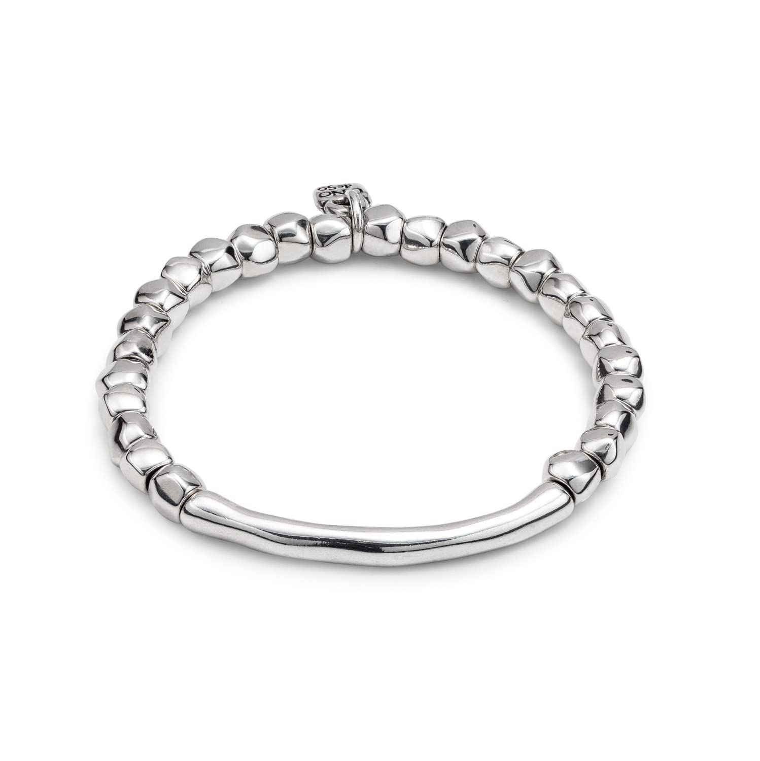 Uno de 50 JOURNEY Beaded Stretch Bracelet, Sterling Silver-Plated