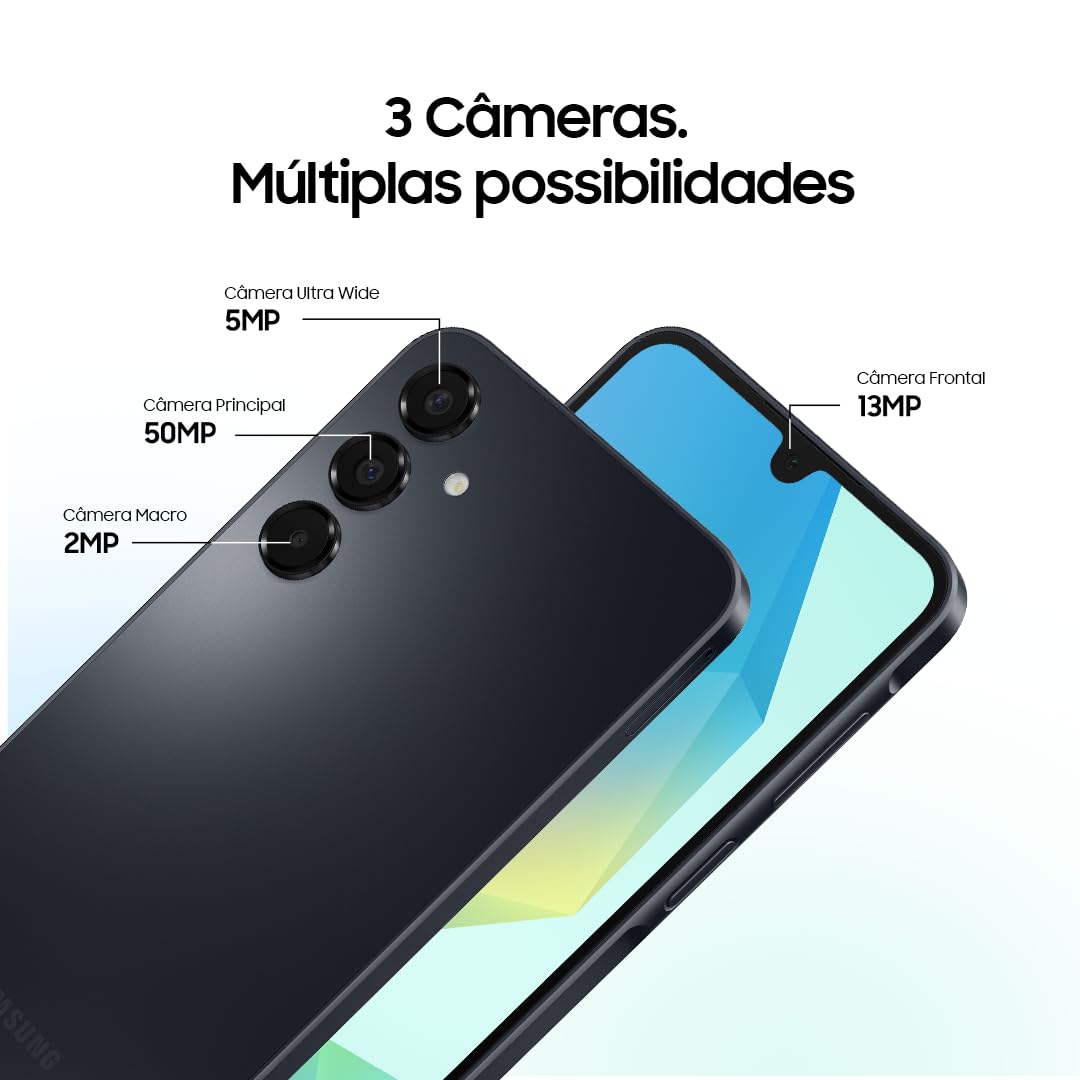 SAMSUNG Galaxy A16 4G Dual SIM (128GB, 2025) 6.7" 90Hz AMOLED, Splash Resistant, 8Core, 50MP Camera (Factory Unlocked International Model for GSM, Global) A165M/DS (25W Fast Charger Bundle, Black)