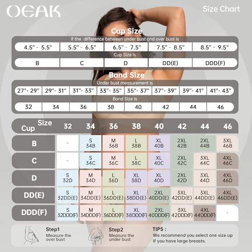 OEAK Womens Wireless Jelly Bra Plus Size Supportive Seamless Bras Full Coverage Push Up Comfortable No Underwire Tshirt Bras Black XL
