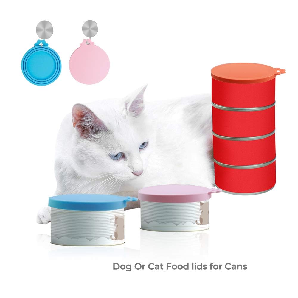 Yobbai 9 packs Pet Food can Lids, Food Safe BPA-Free & Dishwasher Safe, Can Covers Most Standard Size Dog and Cat Can Tops