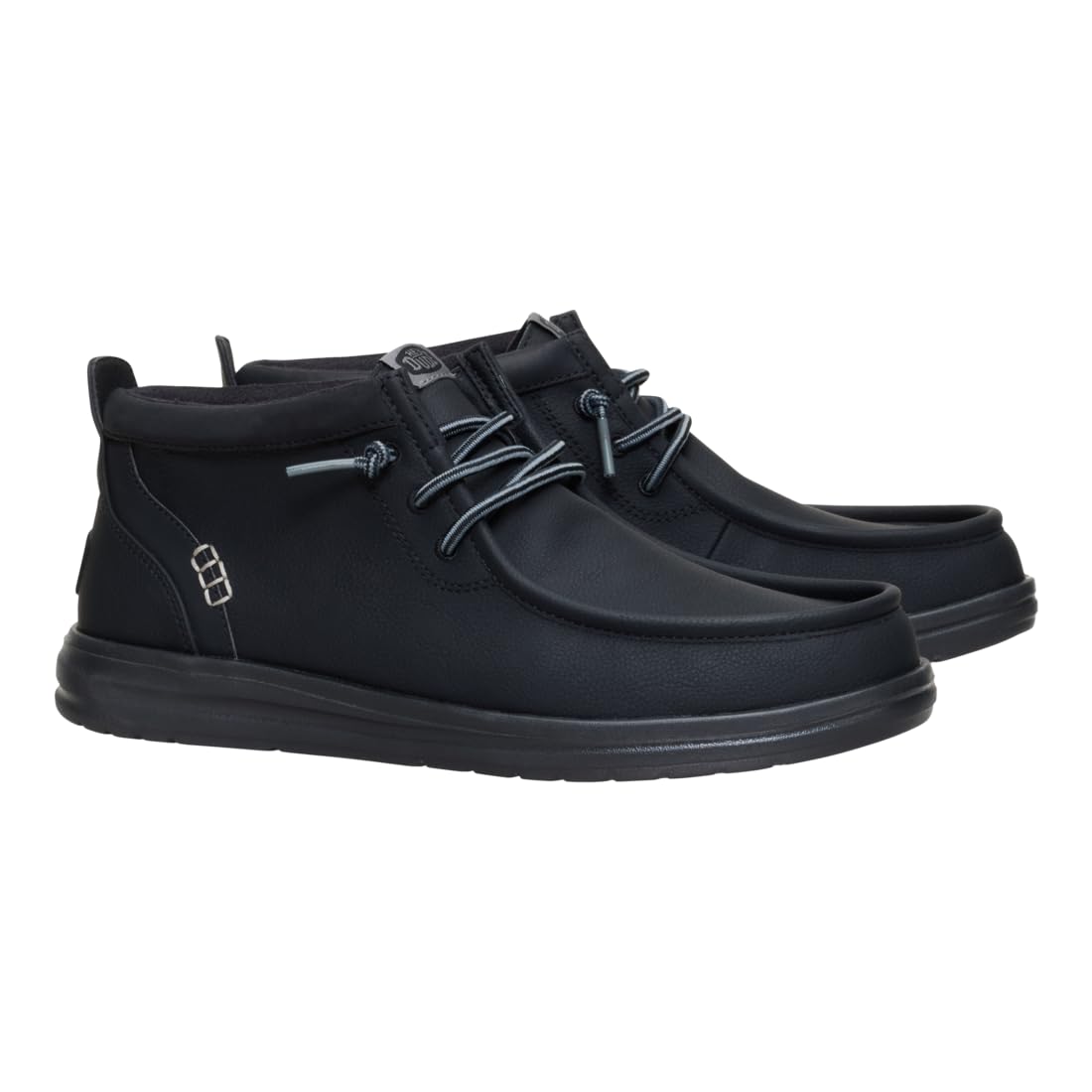 HEYDUDE Wally Mid Gripr Classic, Black/Black, Size 11, Men’s Boots, Men’s Pull On Boots, Water-Repellent, Comfortable & Lightweight