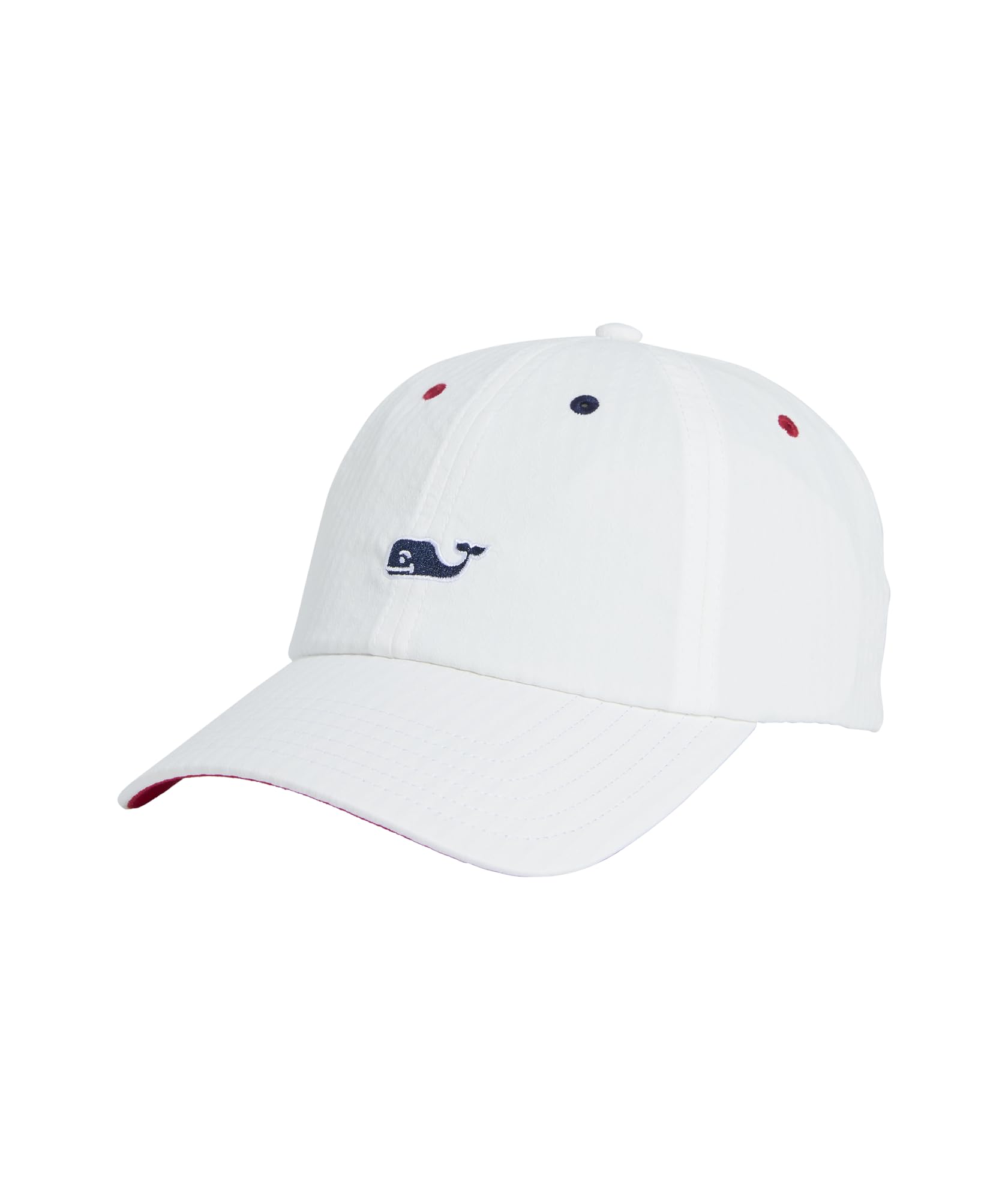 vineyard vines Harbor Seersucker Baseball Hat, White, OS