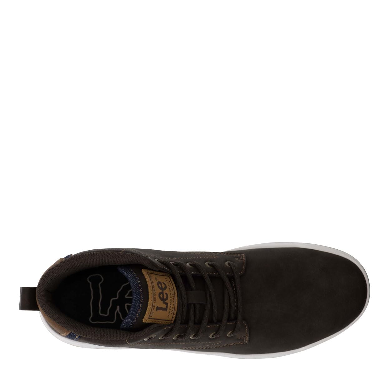 Lee | Spencer Sneaker for Men | Comfortable Denim Men's Shoe | Everyday Men Footwear, Black Coffee/Navy Denim/British Tan, 9