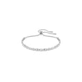 Swarovski Matrix Tennis bracelet, Mixed round cuts, clear, Rhodium finish