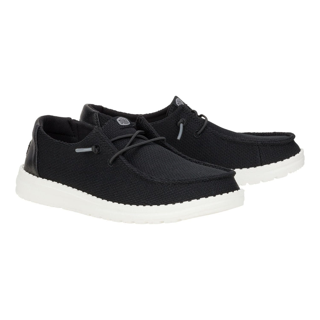 HEYDUDE Women's Wendy Hex Black Size 8 | Women's Slip On Shoes | Comfortable & Light-Weight