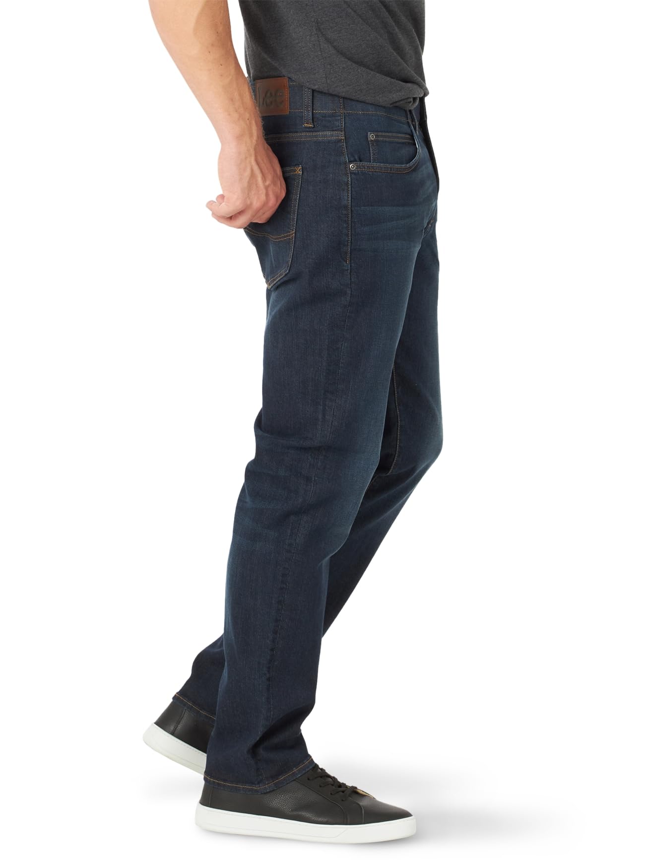 Lee Men's Extreme Motion Athletic Fit Tapered Leg Jean Blue Strike 42W x 32L