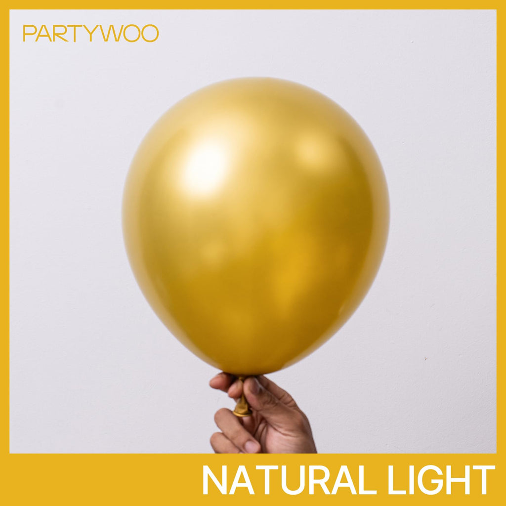 PartyWoo Gold Balloons 127pcs Different Sizes of 36 18 12 10 5 Inch Gold Balloon Arch Kit Garland for Birthday Wedding Anniversary Baby Shower Graduation Retirement Casino Party Decorations Gold-G101