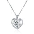 Heart Pendant Necklace for Women Gift for Wife Moissanite 1-3Carats Silver Pendant Jewelry Wedding Anniversary Birthday Valentines Gift for Her Engagements Christmas Mothers Day for Mom Daughter Girlfriend