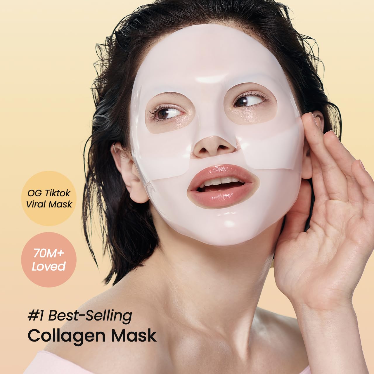 BIODANCE Bio-Collagen Real Deep Mask, Hydrating Overnight Hydrogel Face Mask, Pore Minimizing, Elasticity, Plumping, Travel Essentials & Self Care Gifts for Women, Korean Skin Care | 1.19oz(34g) x 4ea