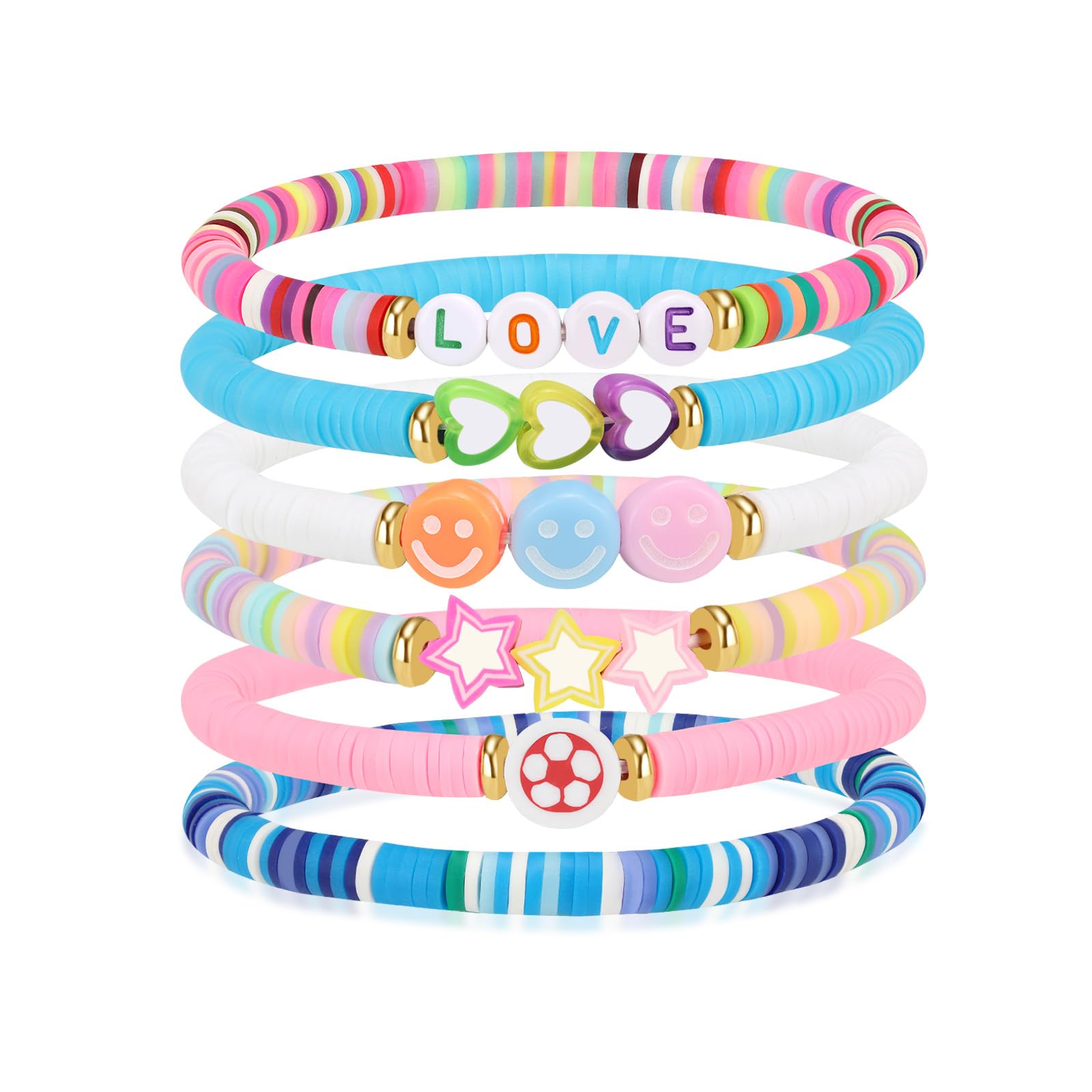 Artlunar Trendy BFF Friendship Bracelets for Teen Girls, Preppy Aesthetic Birthday Jewelry, Graduation Gifts, Summer Party Favors