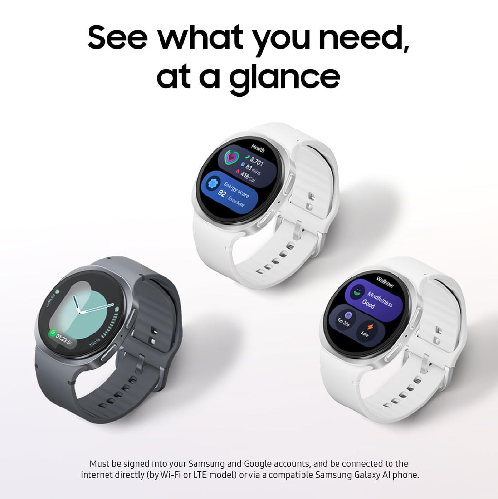 Samsung Galaxy Watch 8 (2025) 40mm Bluetooth Smartwatch, Cushion Design, Fitness Tracker, Sleep Coaching, Running Coach, Energy Score, Heart Rate Tracking, Graphite [US Version, 2 Yr Warranty]