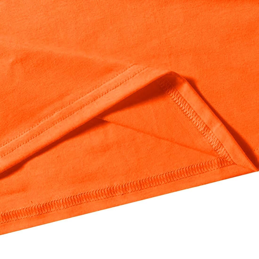 DANVOUY Womens V-Neck Letter Print T-Shirt Funny Graphic T Shirt Short Sleeve Tops Orange Large