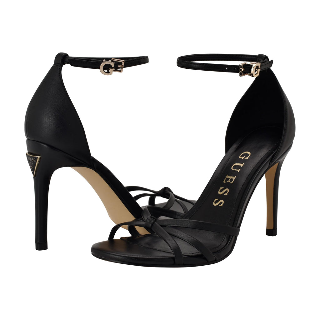Guess Women's Spring Heeled Sandal, Black 002, 5