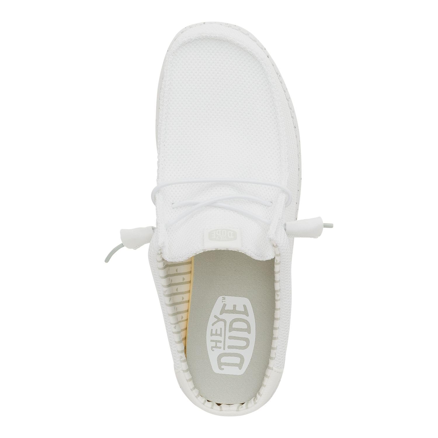 HEYDUDE Wally Slip Stretch Sox, Mens Shoes, Men's Slip-on Loafers, Comfortable & Light-Weight White