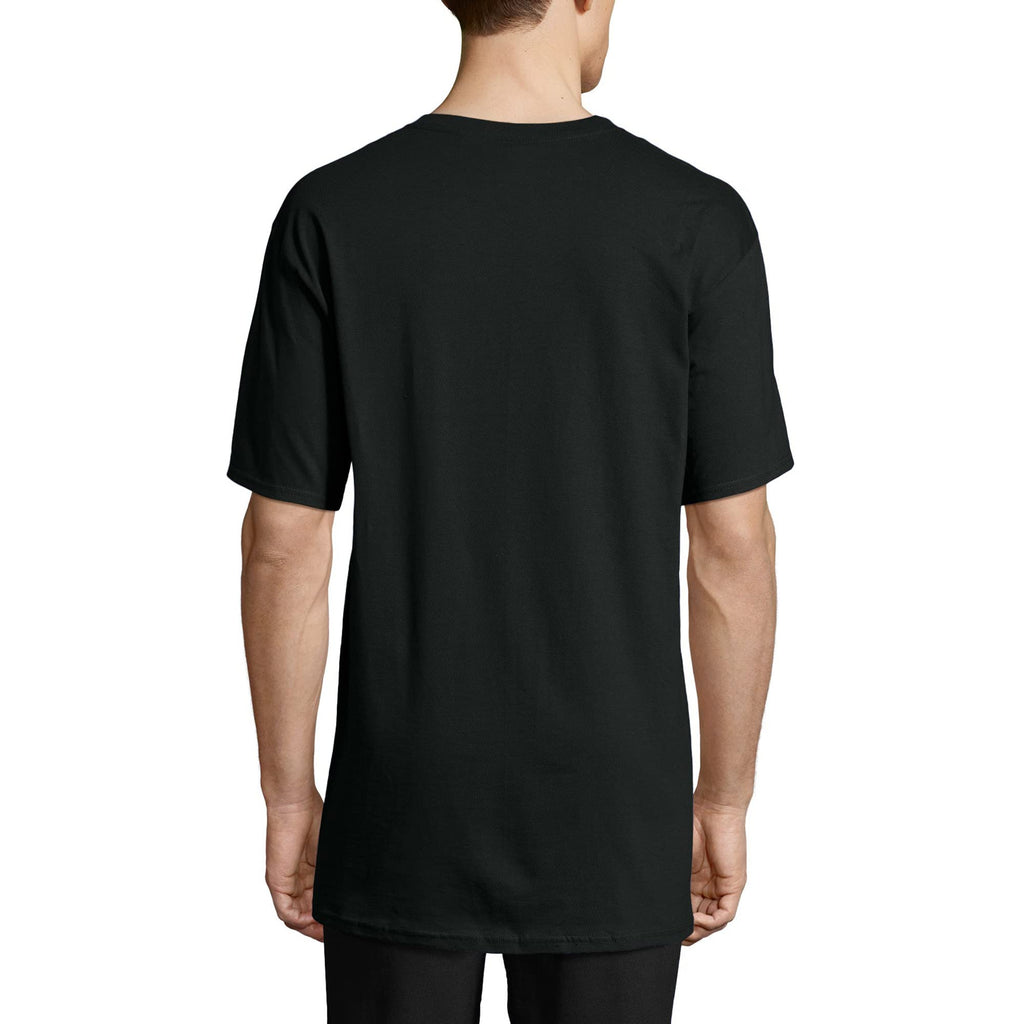 Hanes Size Men's Beefy Short Sleeve Tee Value Pack (2-Pack), Black, 4X-Large/Tall