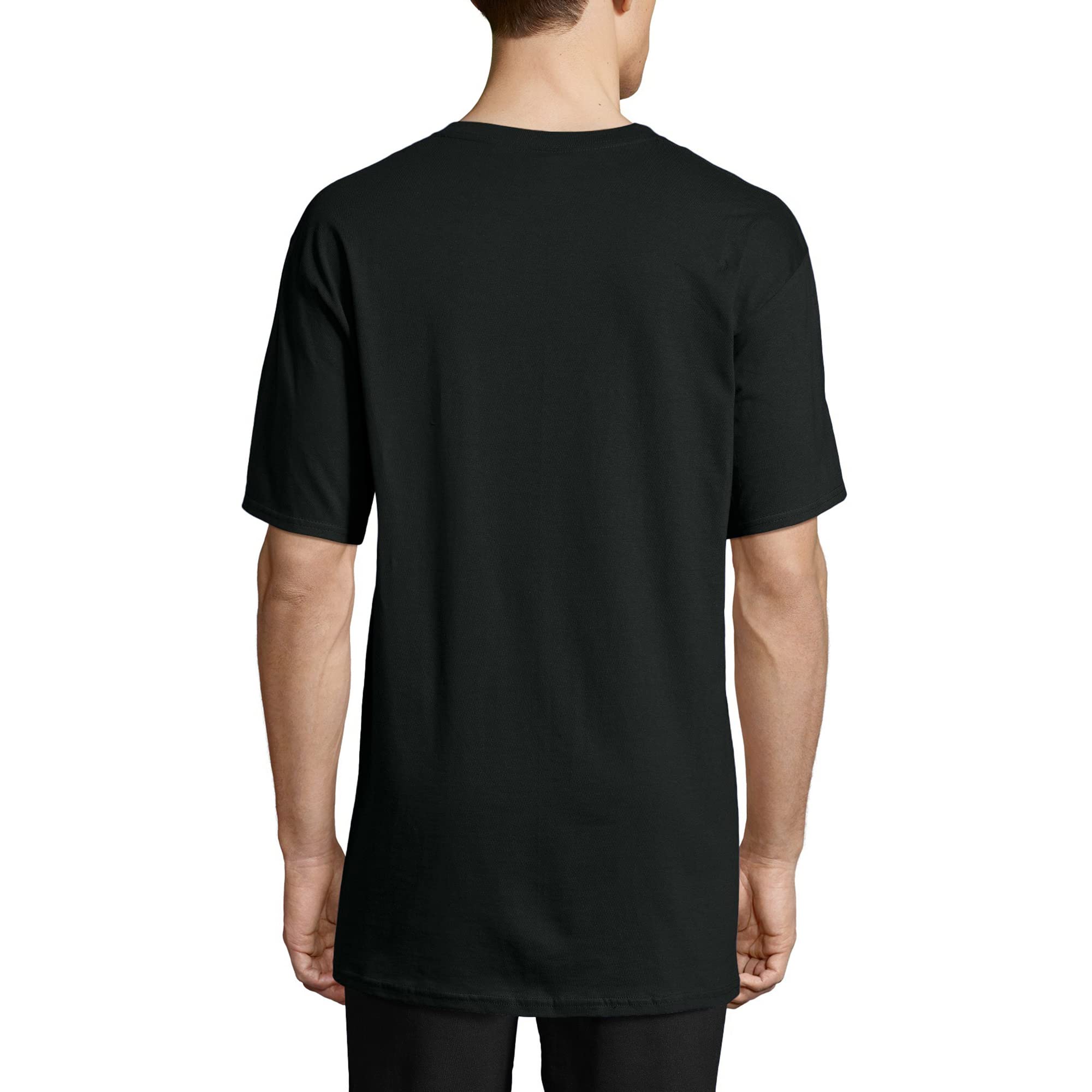 Hanes Size Men's Beefy Short Sleeve Tee Value Pack (2-Pack), Black, 4X-Large/Tall