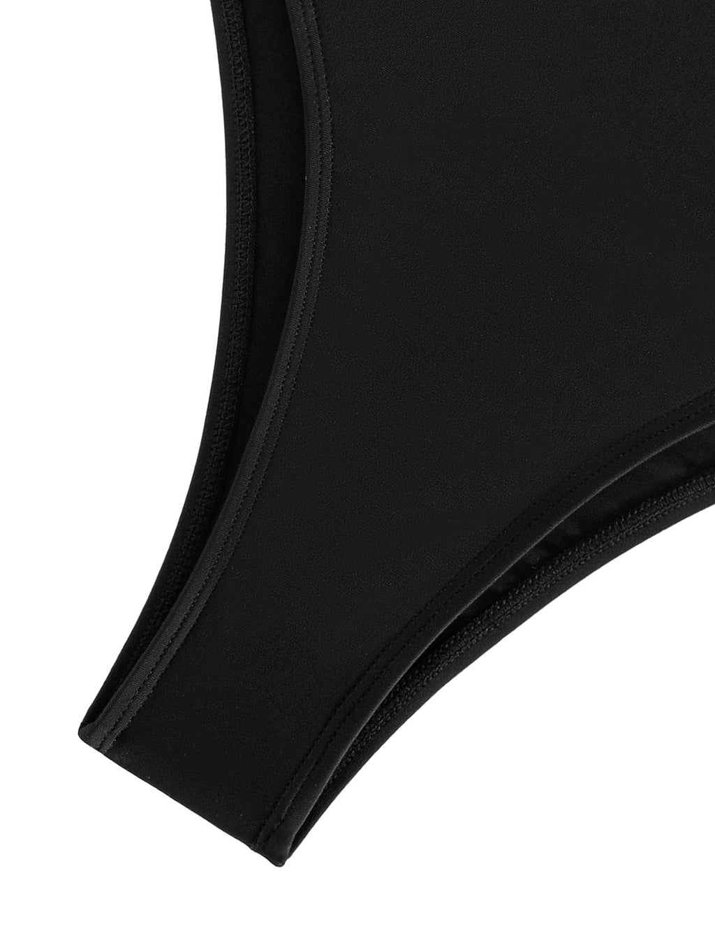 Lilosy Sexy Cutout Tube One Shoulder Swimsuit High Waist Piece Cheekly Bikini Brazilian Women Bandeau Bathing Suit Black X-Small