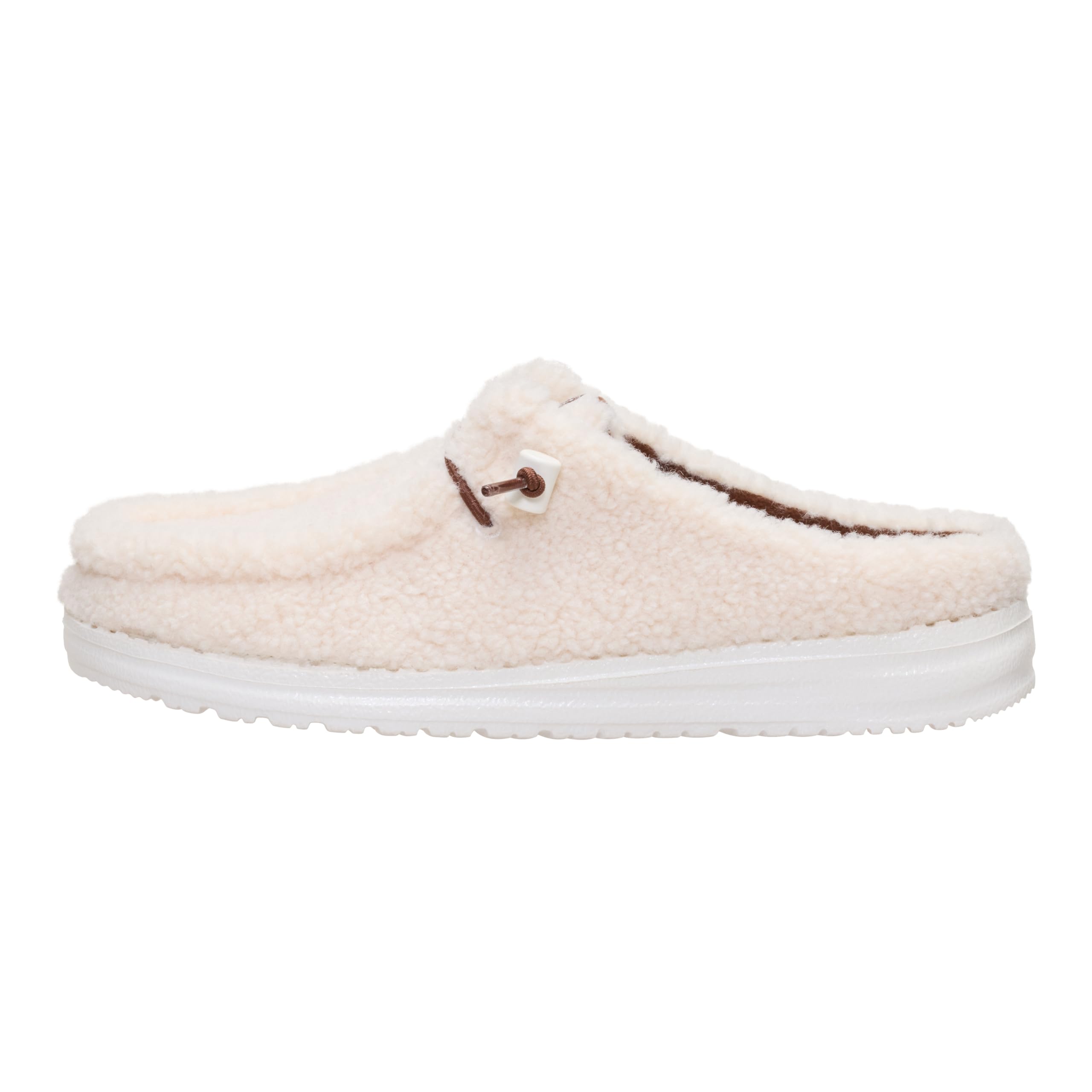 HEYDUDE Wendy Slip Sherpa Cocoa Wood Ash Size 8, Women’s Shoes, Slip-on Mules, Comfortable & Light-Weight