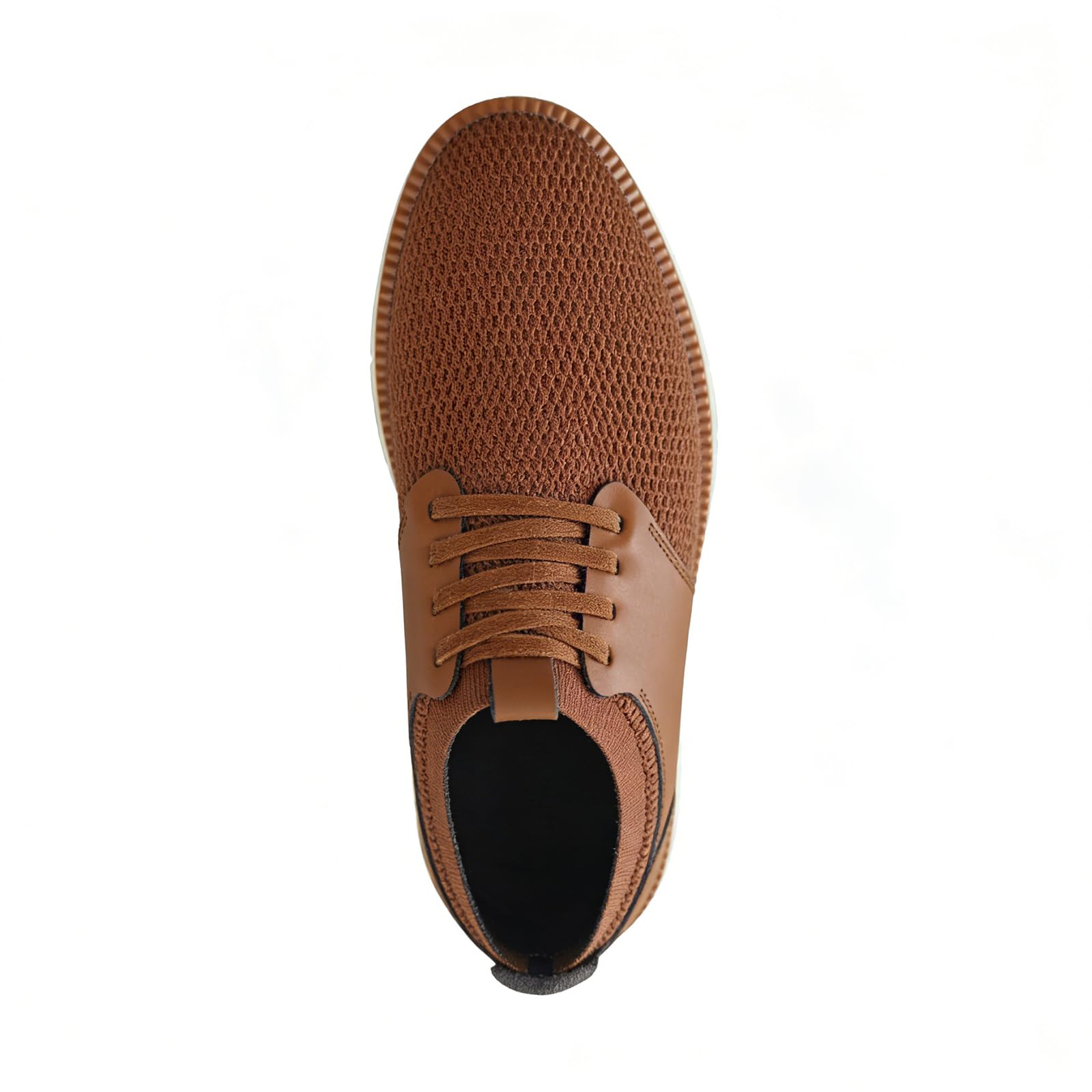 GOMUZO Men's KnitFlex Breeze Mesh Sneakers Casual Dress Sneakers Slip On Casual Dress Shoes Hands Free Walking Shoes (Brown, Adult, Men, 11, Numeric, US Footwear Size System, Medium)