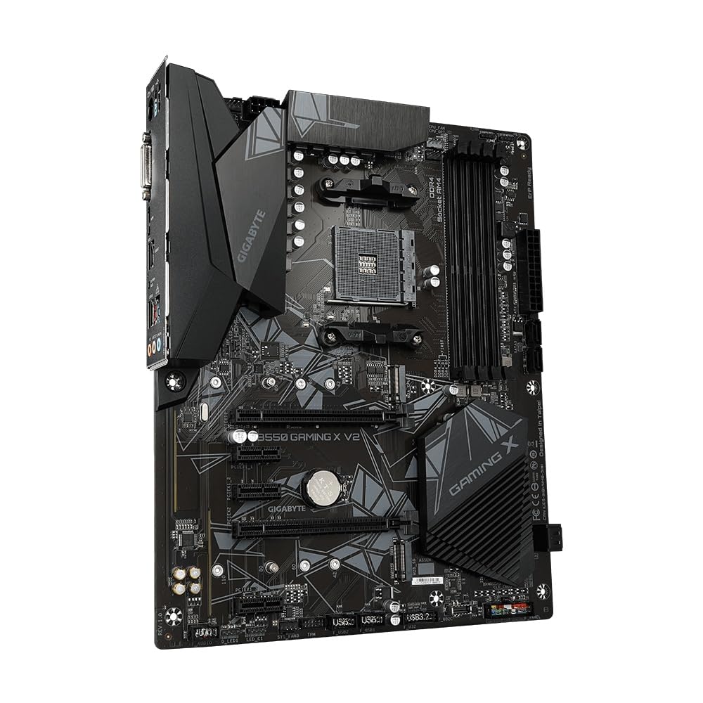 GIGABYTE B550 Gaming X V2 AMD AM4 ATX Motherboard, Supports Ryzen 5000/4000/3000 Series Processors, DDR4, 10+3 Power Phase, 2X M.2, PCIe 4.0, Front USB-C, GbE LAN, Q-Flash Plus, RGB Fusion