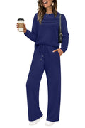 WIHOLL Women 2 Piece Travel Outfits Fall Airport Lounge Set Fall Comfy Tracksuit Long Sleeve Loungewear Casual Winter Sweatsuit