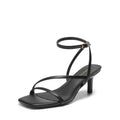 DREAM PAIRS Women's Low Kitten Heels Strappy Open Square Toe Ankle Strap Sexy Fashion Comfort Dress Shoes Party Heeled Sandals,Size 11,Black,DWUMHS2561
