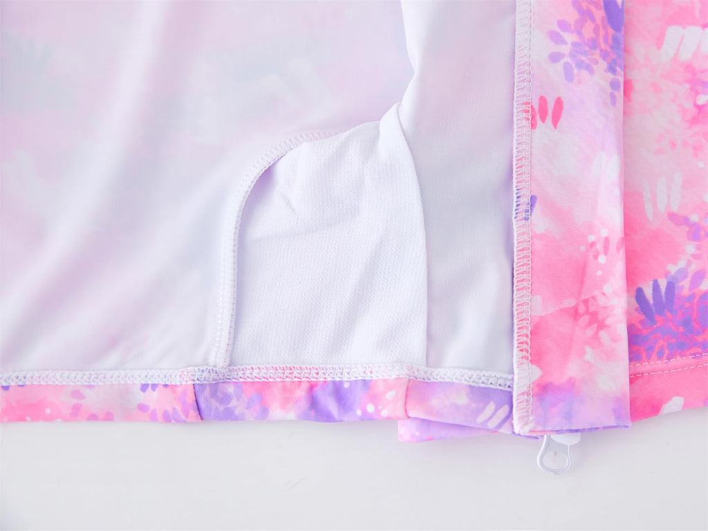 UMELOK Baby Girl Swimwear Infant Bathing Suit Rash Guard Swimwear UPF 50+ Sun Protection Swimsuit Rashguard Sunsuit Pink, Tie Dye-12-18M