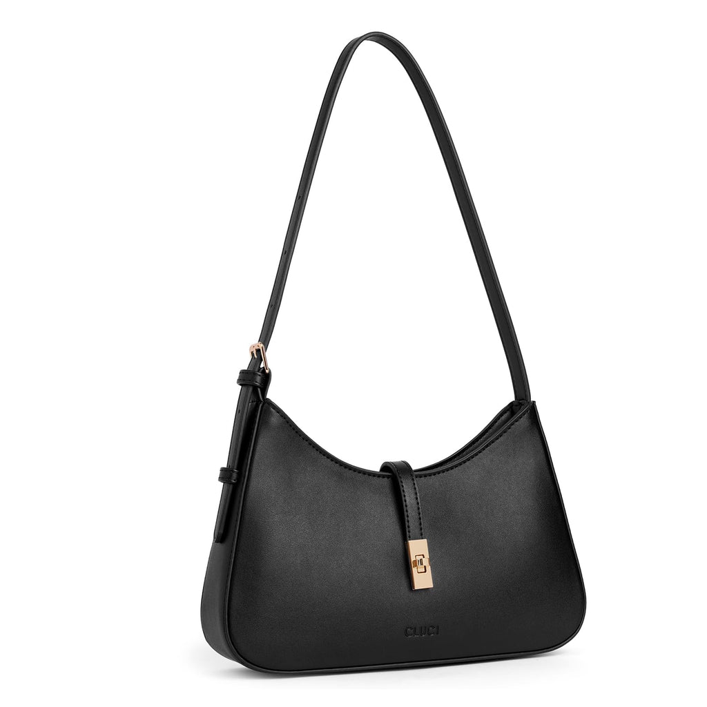 CLUCI Shoulder Bag for Women, Purses for Women, Handbag Hobo Bags Vegan Leather Crossbody Purse with Adjustable Strap Black